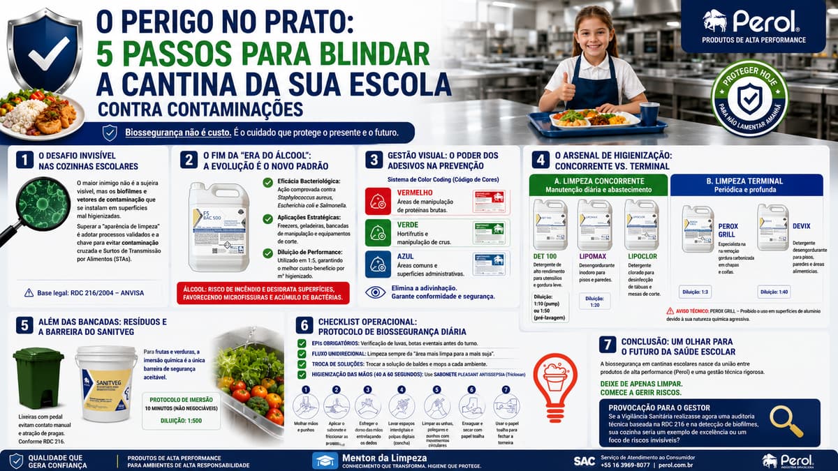 O Perigo no Prato: 5 Passos para Blindar a Cantina da sua Escola contra Contaminações